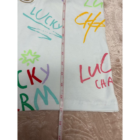 NWT Lucky Charm Doodle short sleeve crew neck white tee streetwear size small - Picture 7 of 7